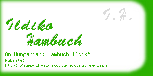 ildiko hambuch business card